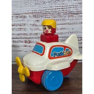 Vintage Tomy Push'nGo Plane and Pilot